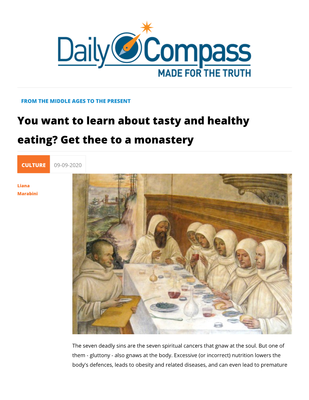 You Want to Learn About Tasty and Healthy Eating? Get Thee to a Monastery