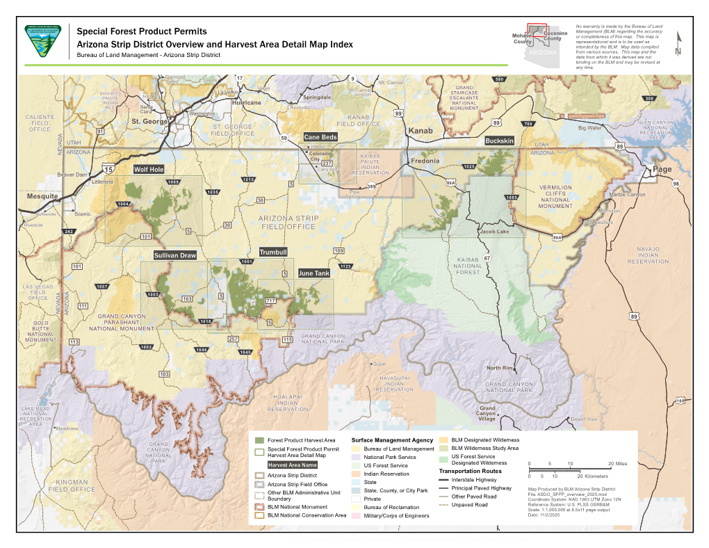 Special Forest Product Permits Arizona Strip District Overview And