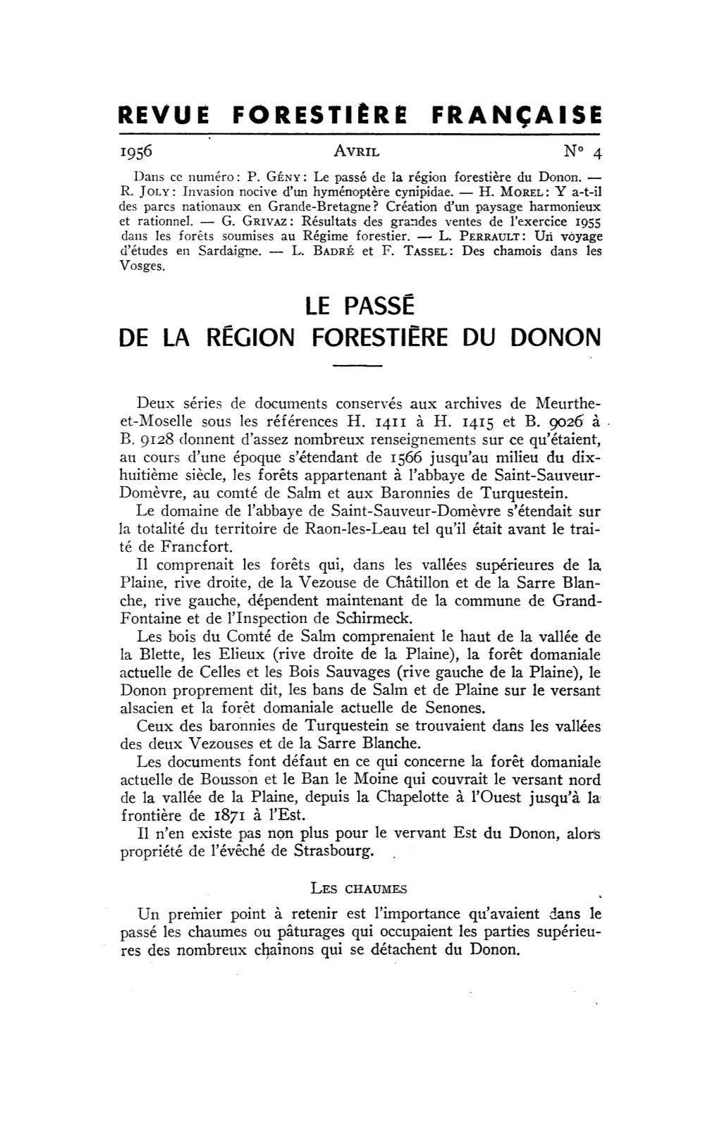 Revue Forestière Française