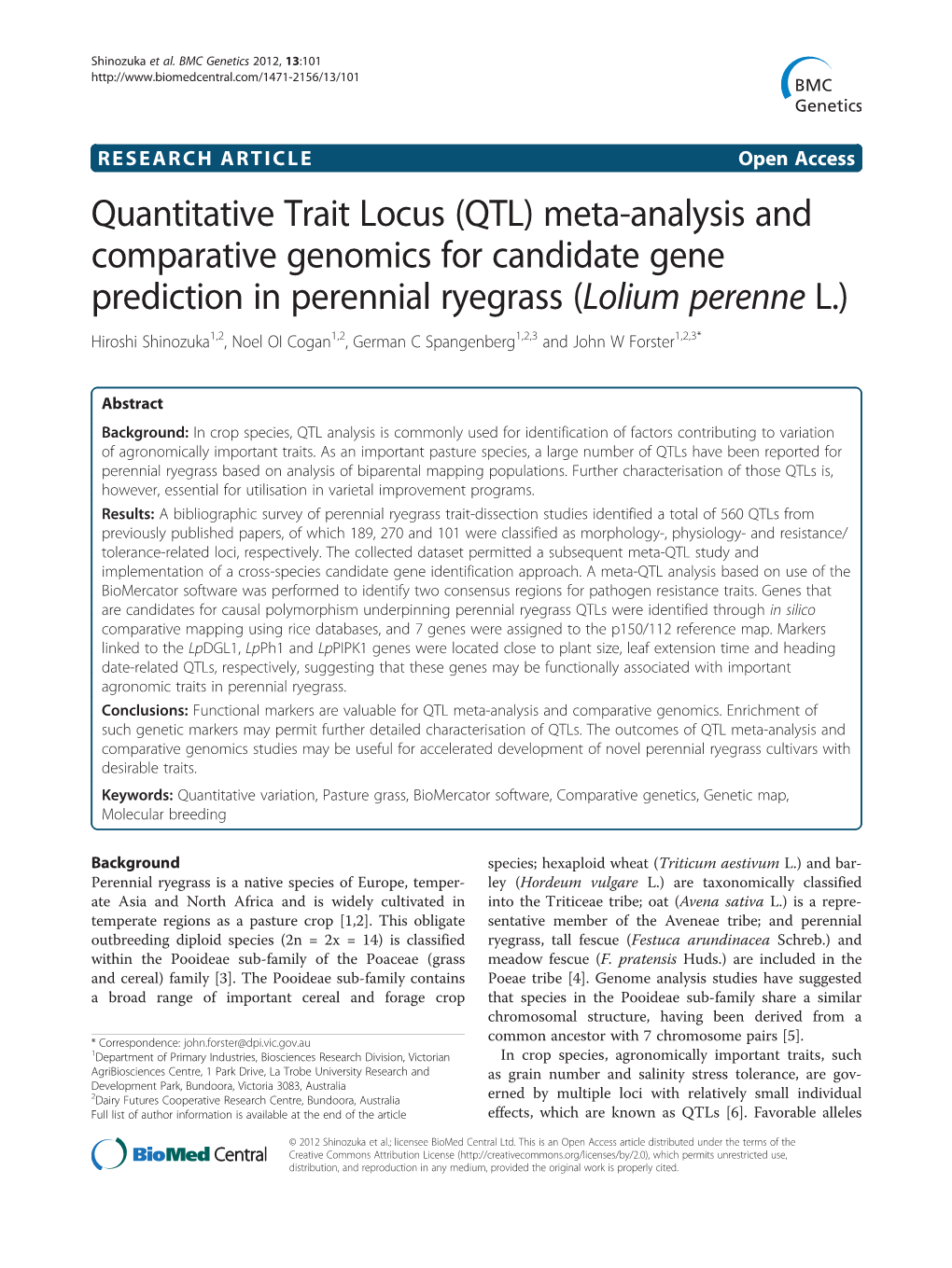 Quantitative Trait Locus (QTL)