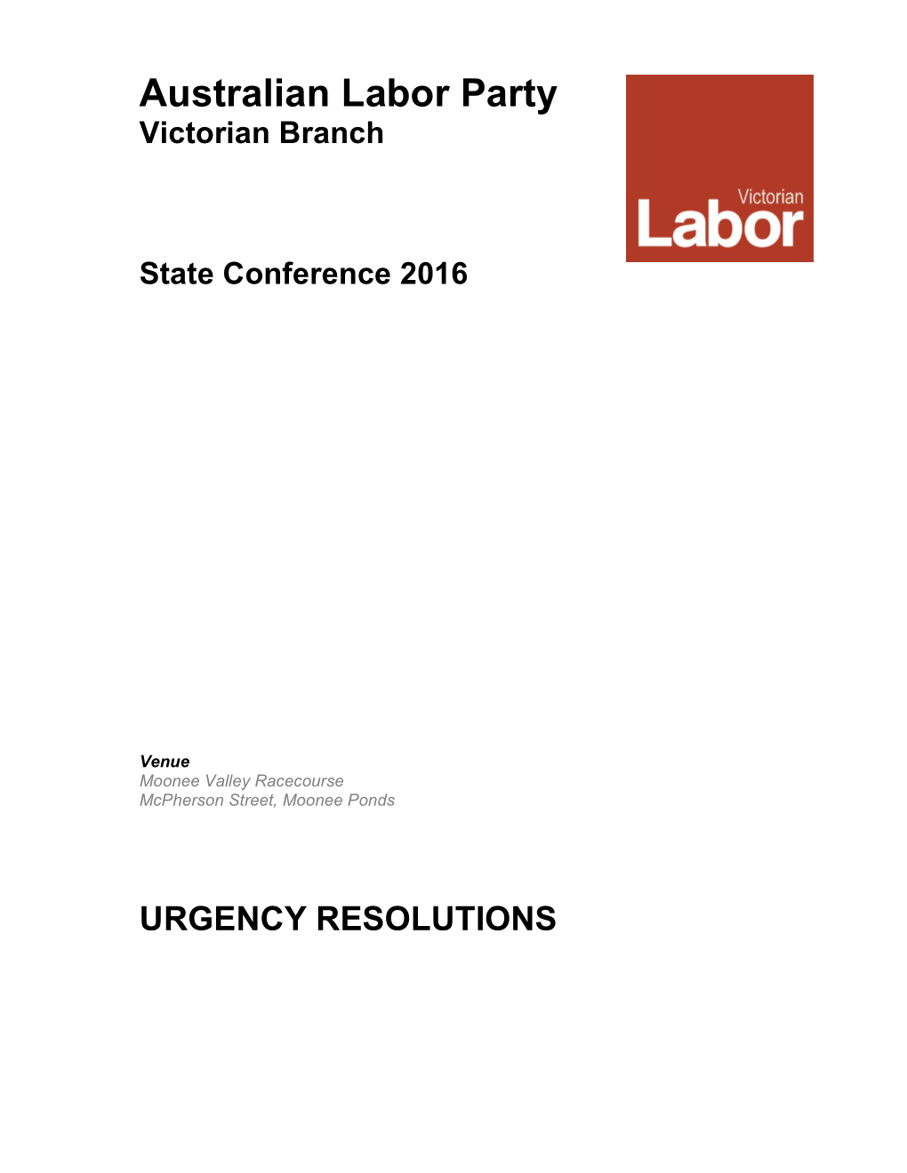 Australian Labor Party Victorian Branch