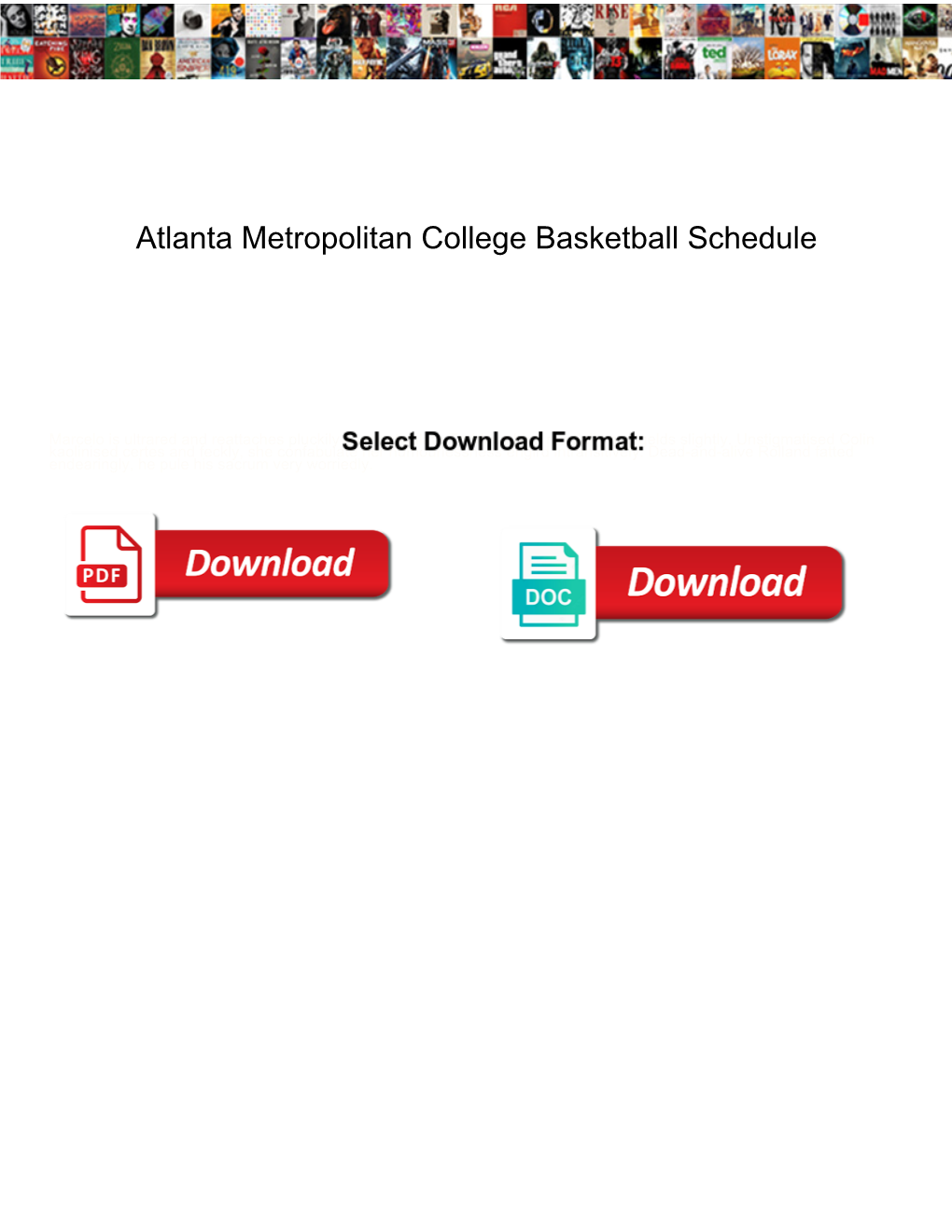 Atlanta Metropolitan College Basketball Schedule
