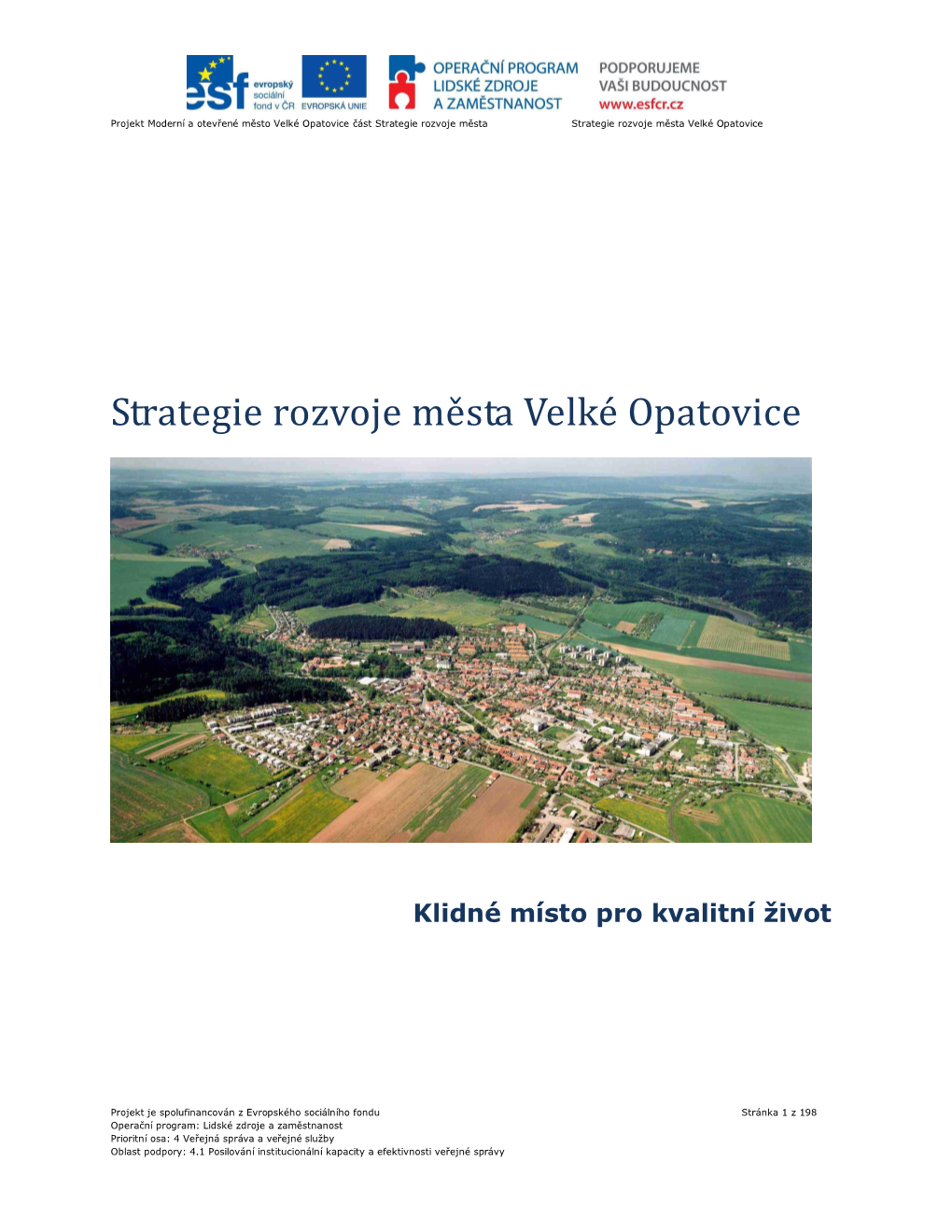 Strategie Rozvoje Města Velké Opatovice