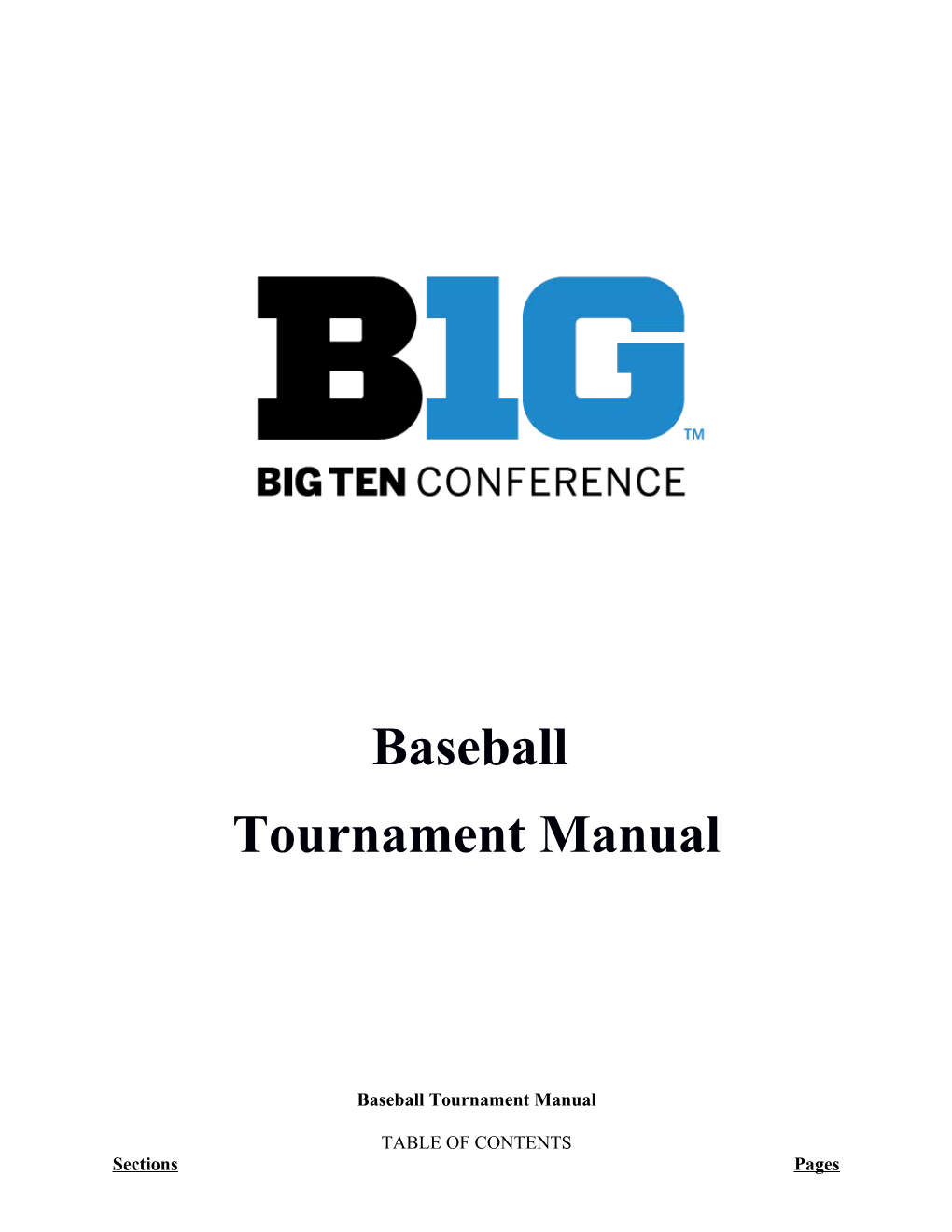 Baseball Tournament Manual Baseball Tournament Manual