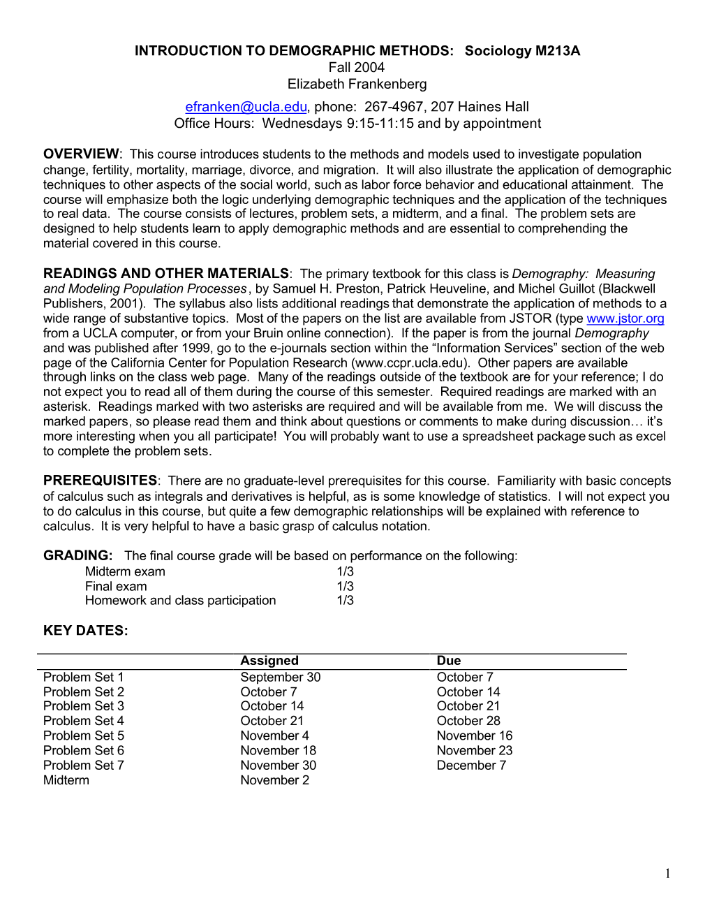 1 Introduction to Demographic Methods