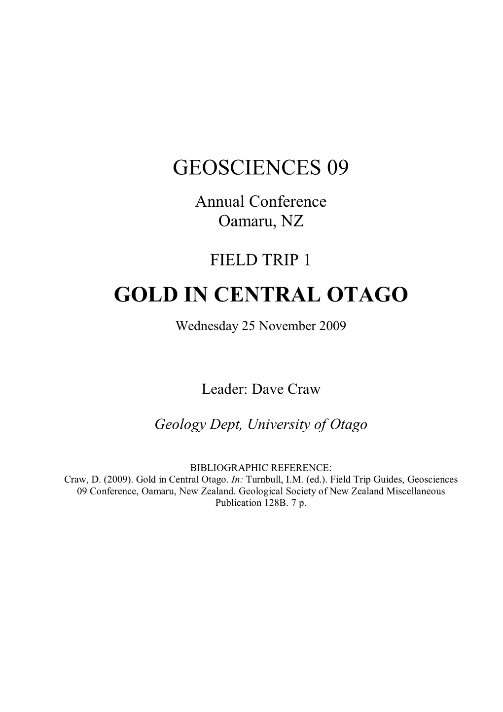 FT1 Central Otago Gold