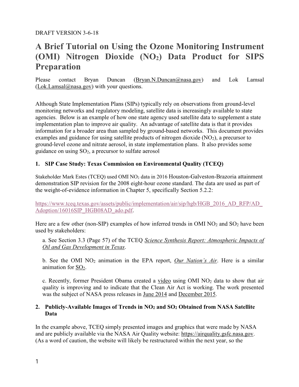 A Brief Tutorial on Using the Ozone Monitoring Instrument (OMI