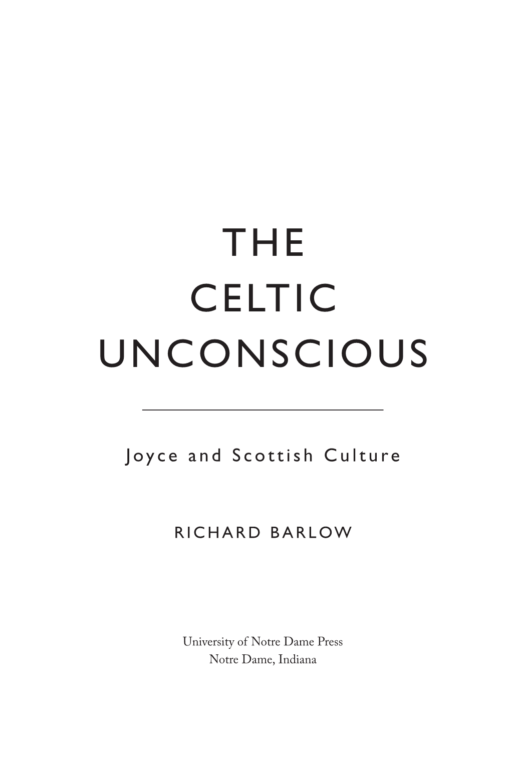 The Celtic Unconscious