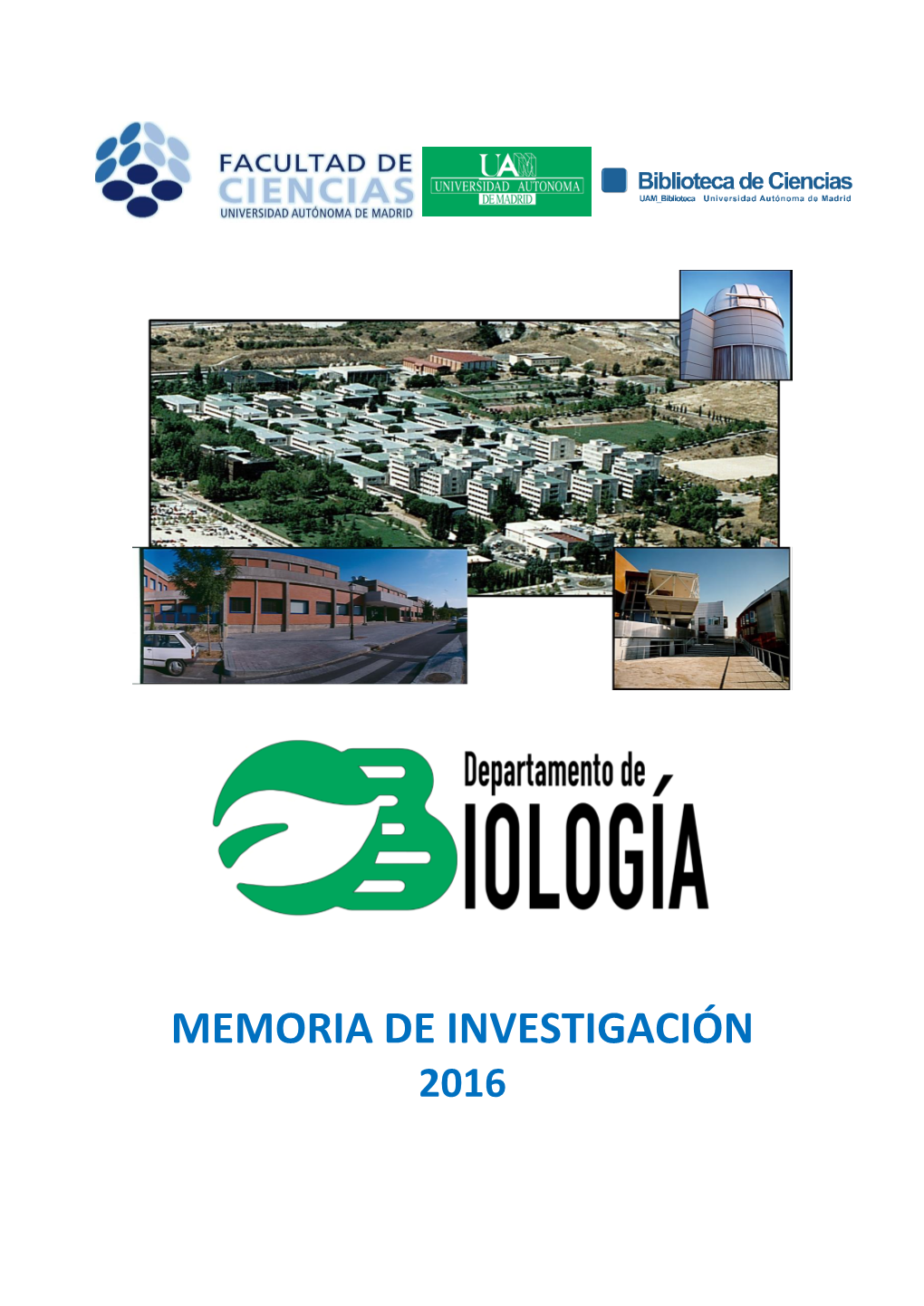 Memoria De Investigación 2016 Departamento De Biología