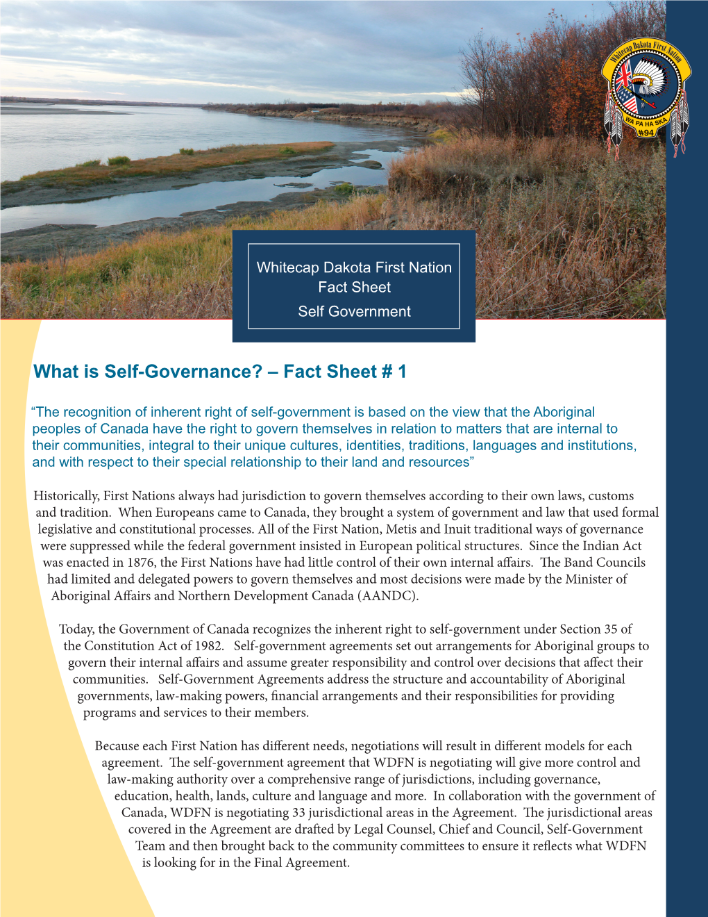 What Is Self-Governance? – Fact Sheet # 1