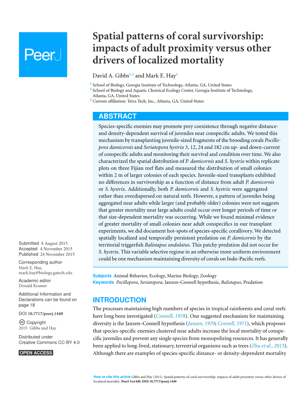Spatial Patterns of Coral Survivorship: Impacts of Adult Proximity Versus Other Drivers of Localized Mortality