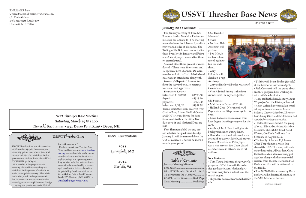 USSVI Thresher Base News