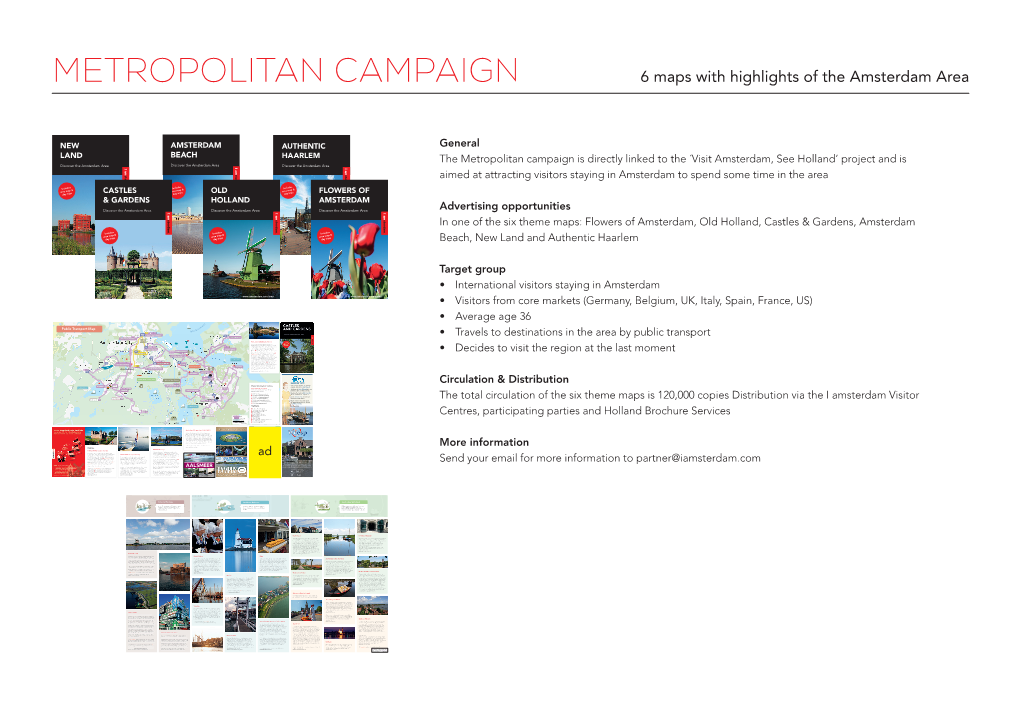 METROPOLITAN CAMPAIGN 6 Maps with Highlights of the Amsterdam Area