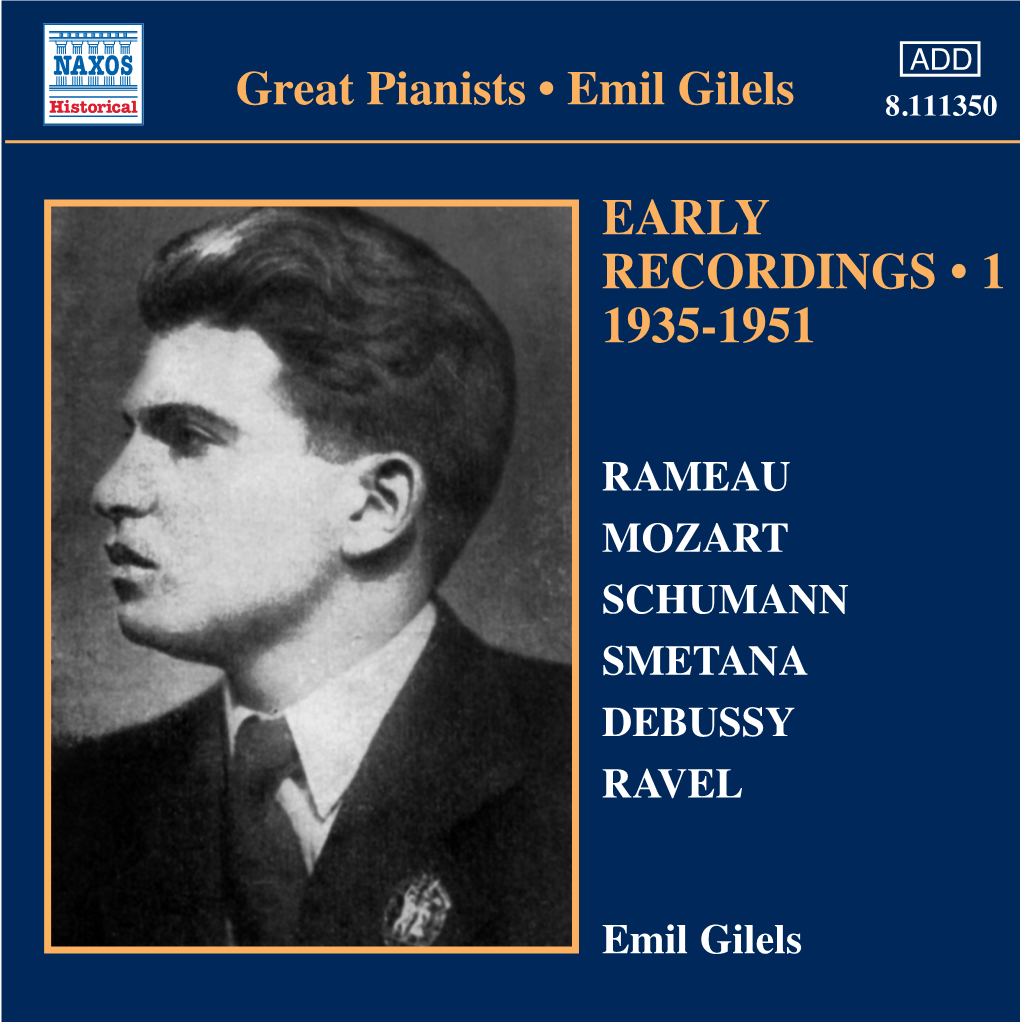 Great Pianists • Emil Gilels