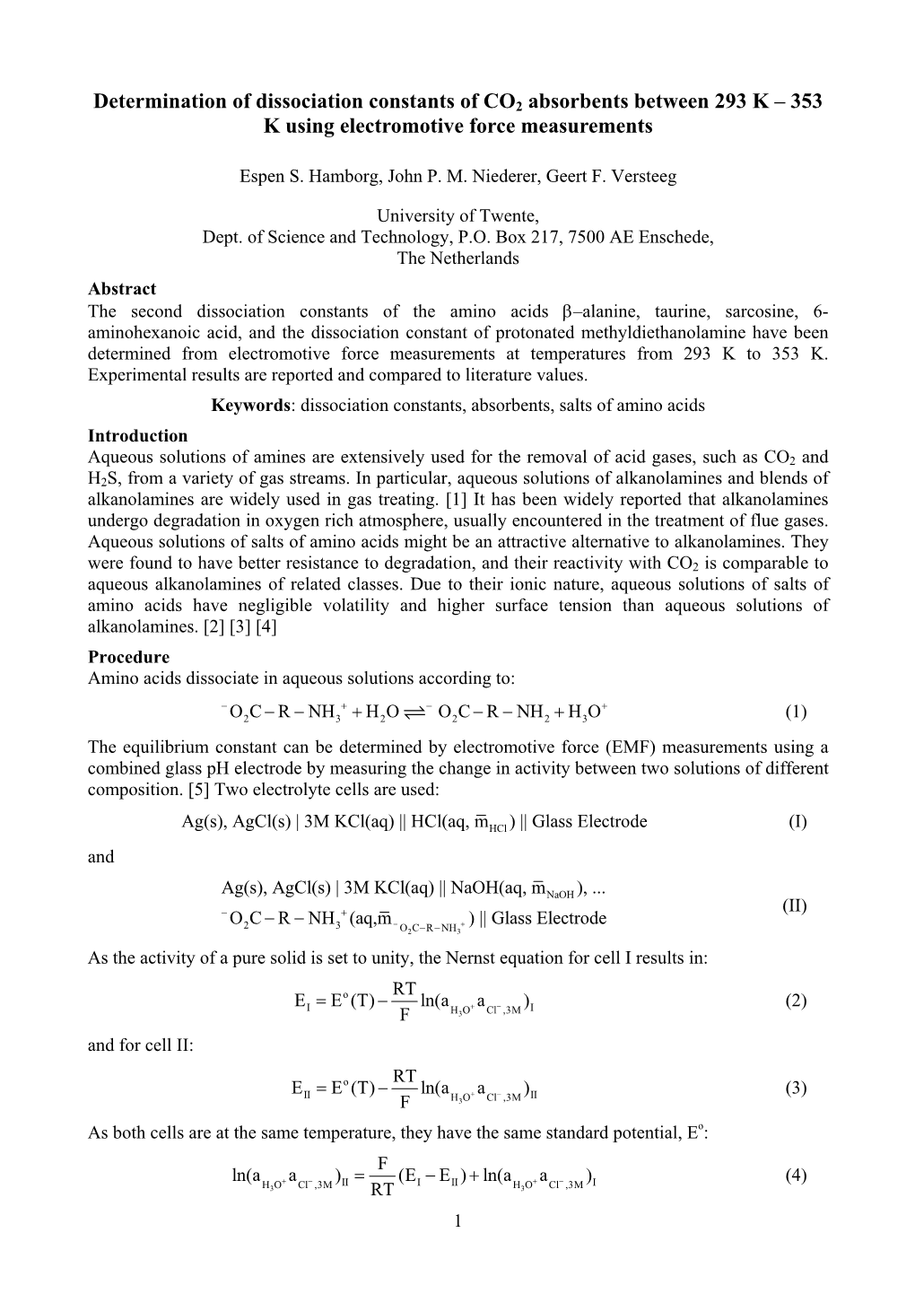 353 K Using Electromotive Force Measurements