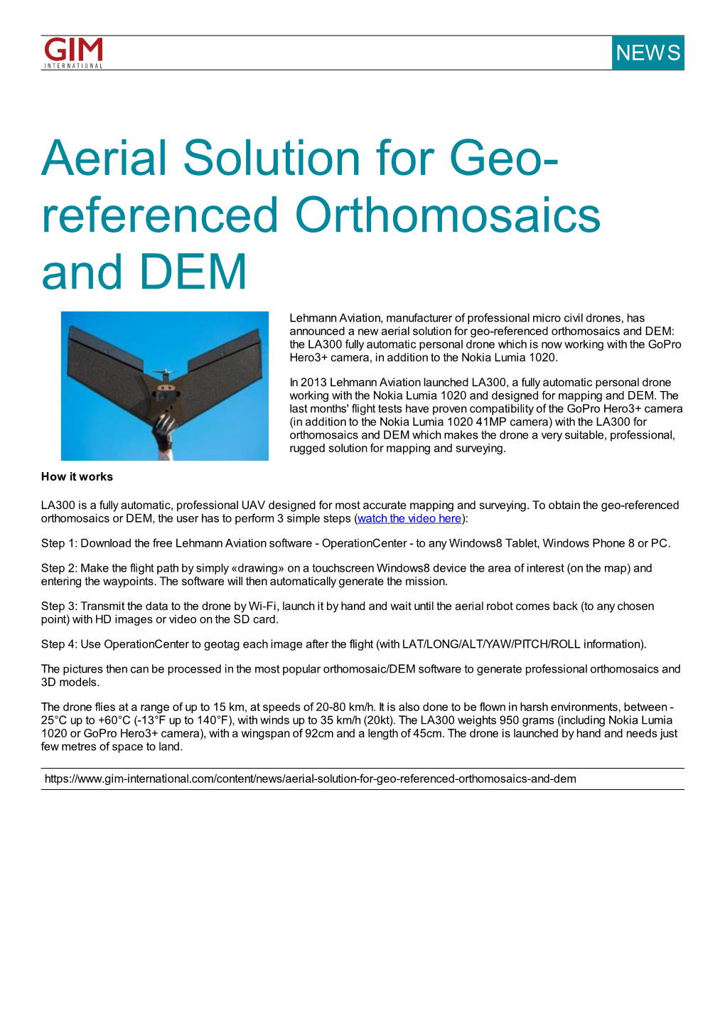 Aerial Solution for Geo- Referenced Orthomosaics and DEM