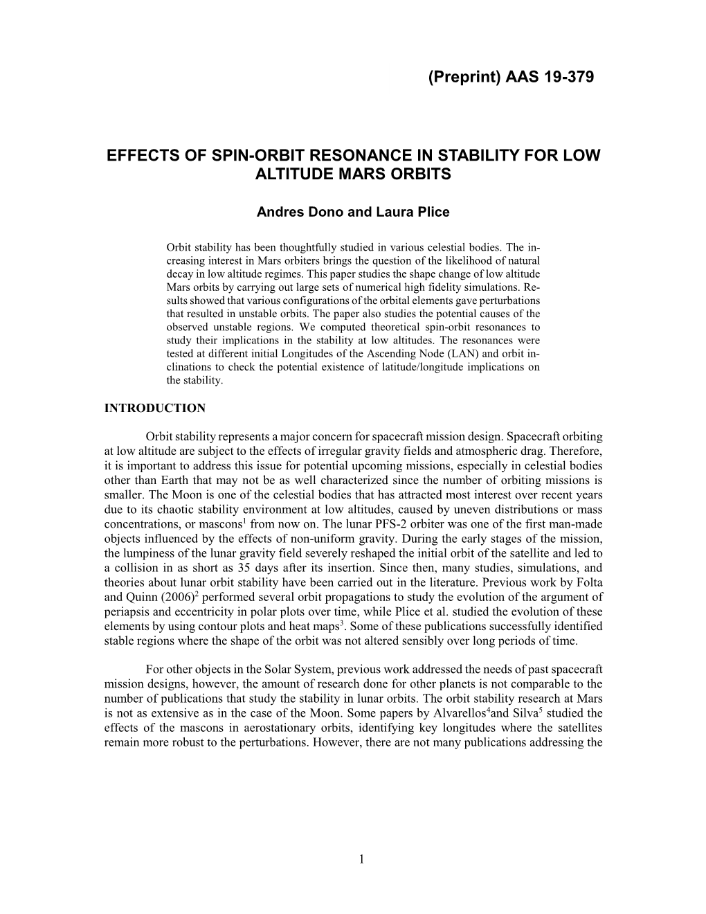 Effects of Spin-Orbit Resonance in Stability for Low Altitude Mars Orbits