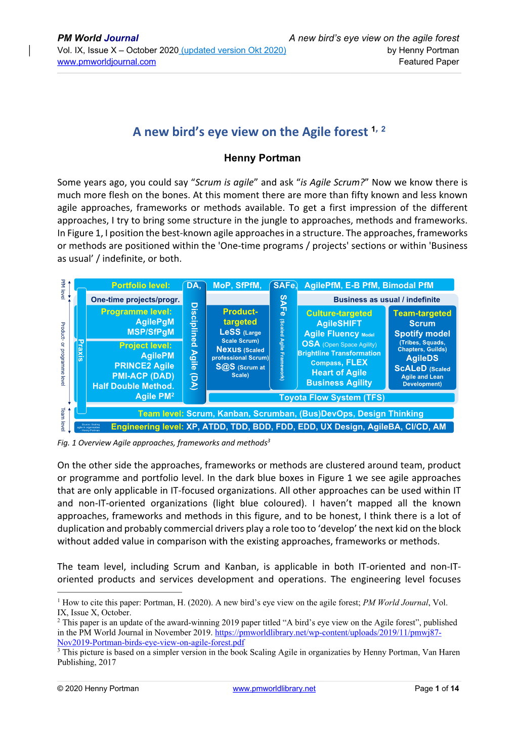 A New Bird's Eye View on the Agile Forest 1, 2