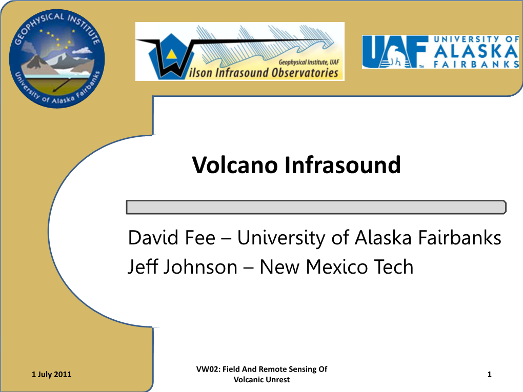 Volcano Infrasound