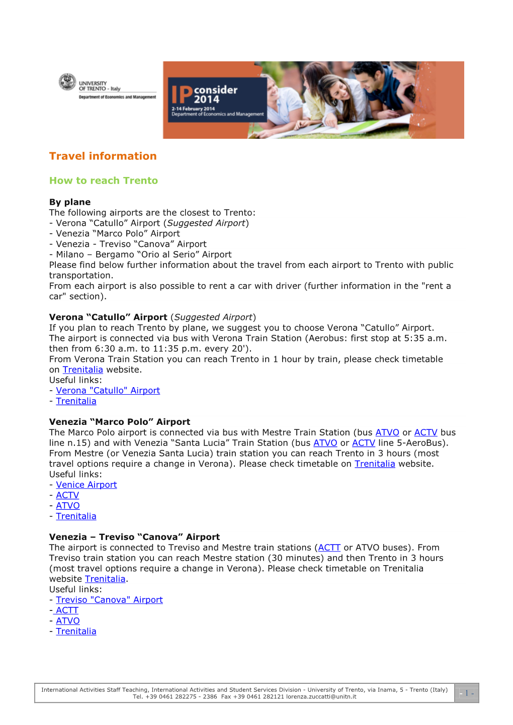 Travel Information