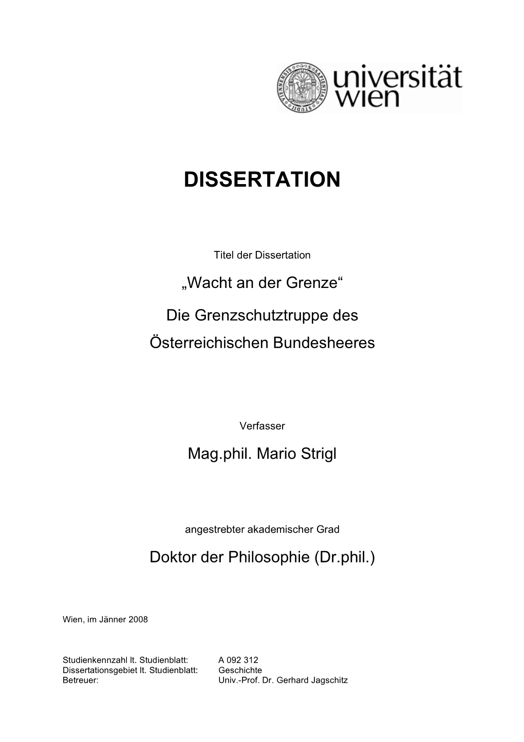 Dissertation