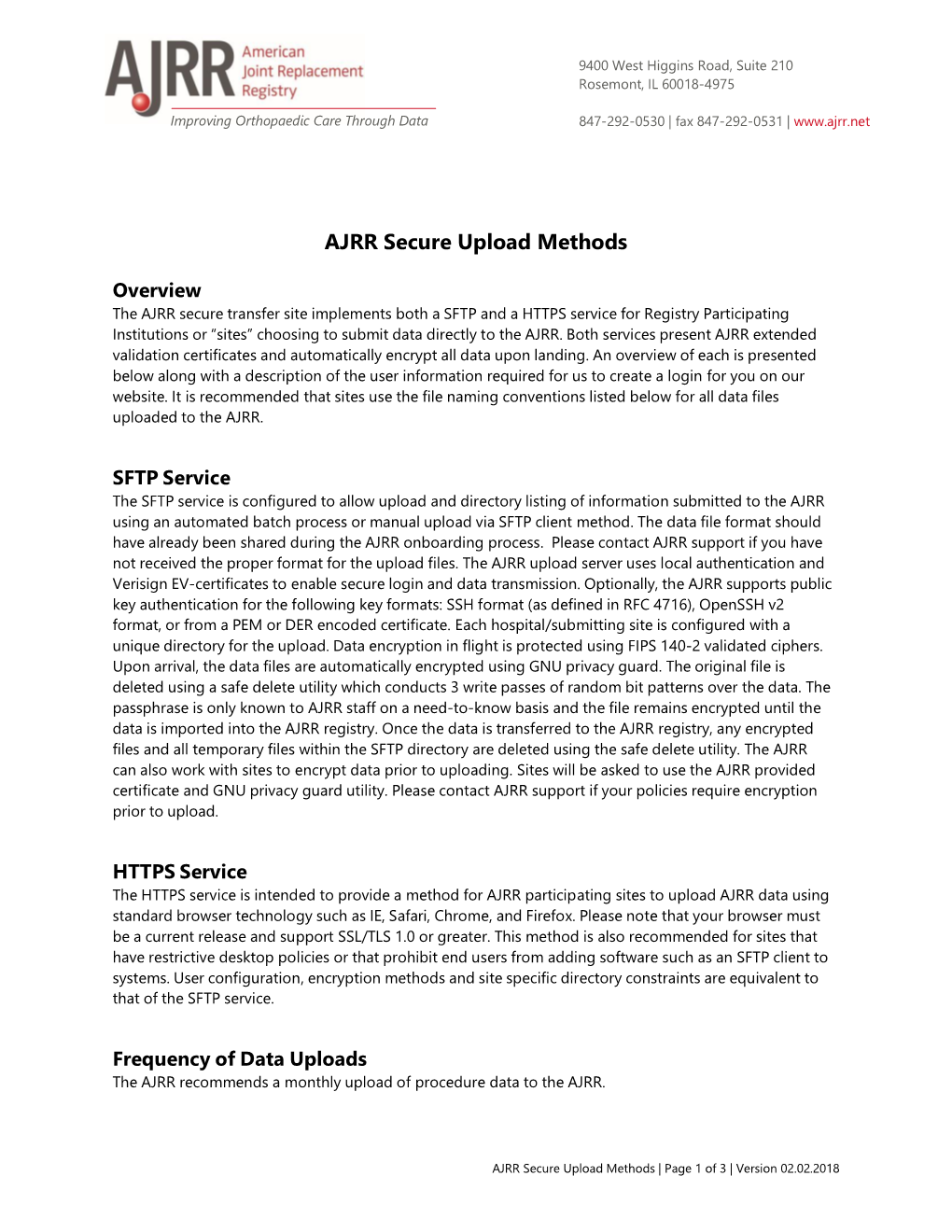 AJRR Secure Upload Methods