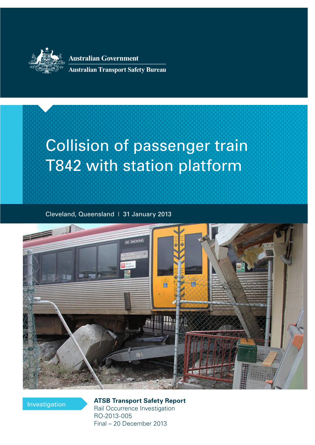 Collision of Passenger Train T842 with Station Platform, Cleveland