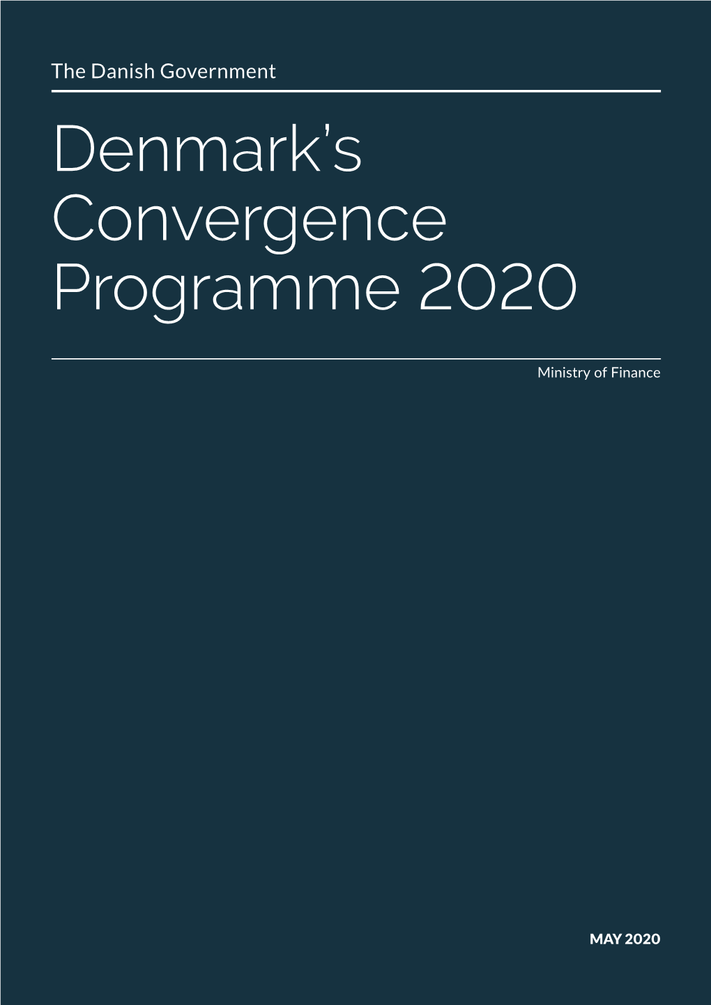 Denmark's Convergence Programme 2020