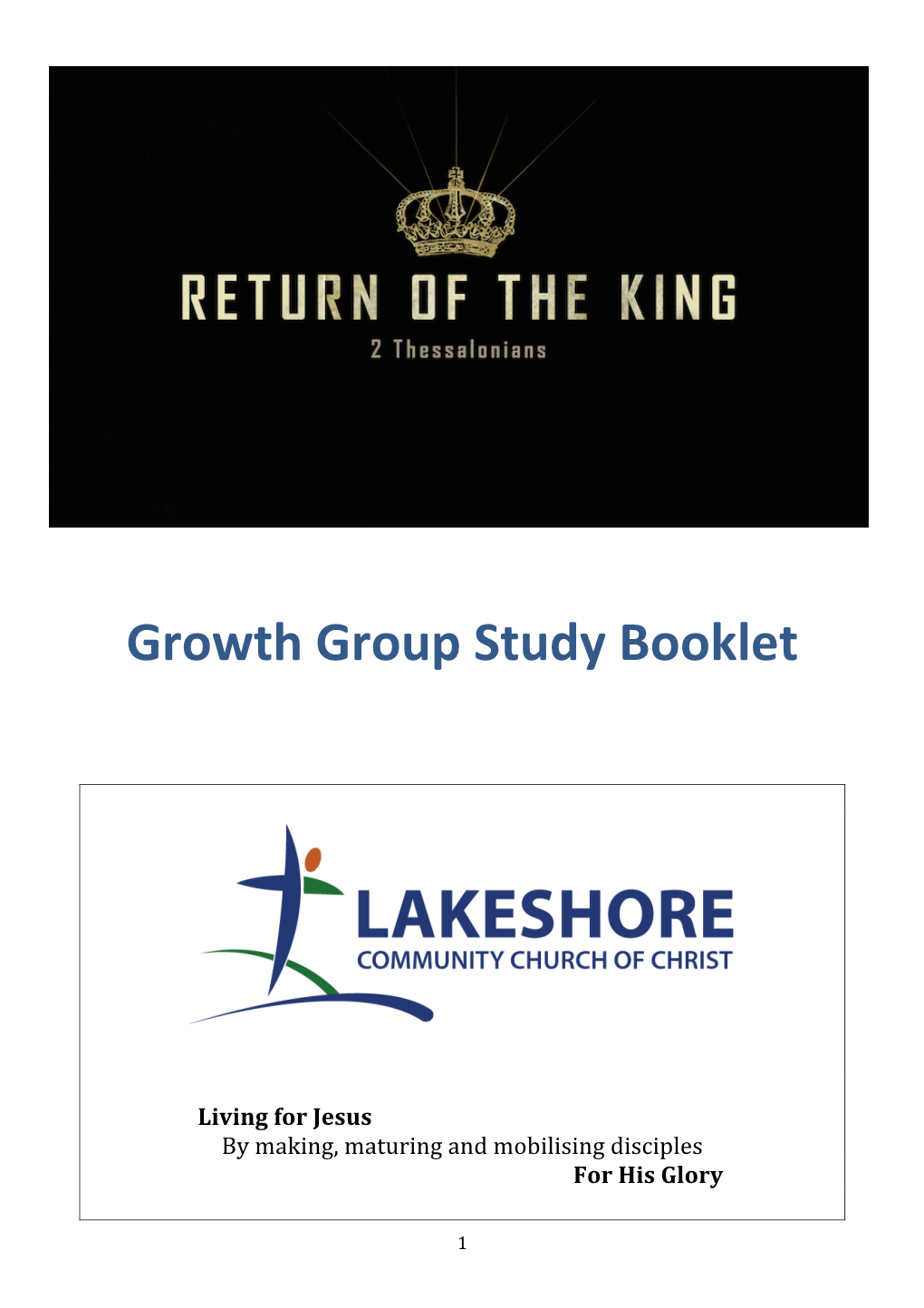 Growth Group Study Booklet