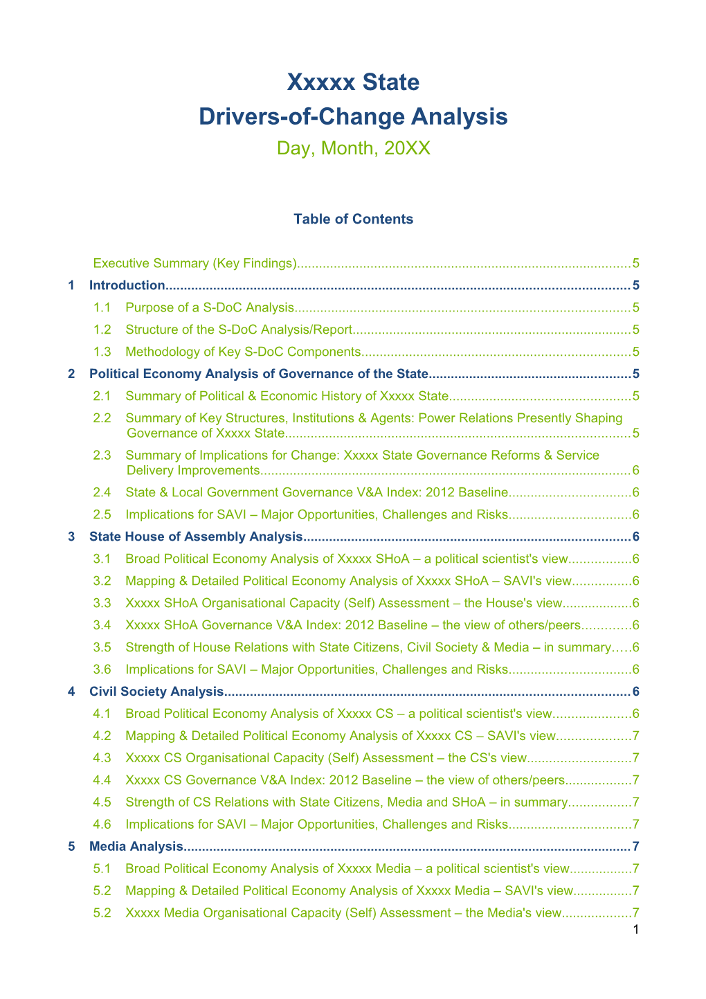 Drivers-Of-Change Analysis