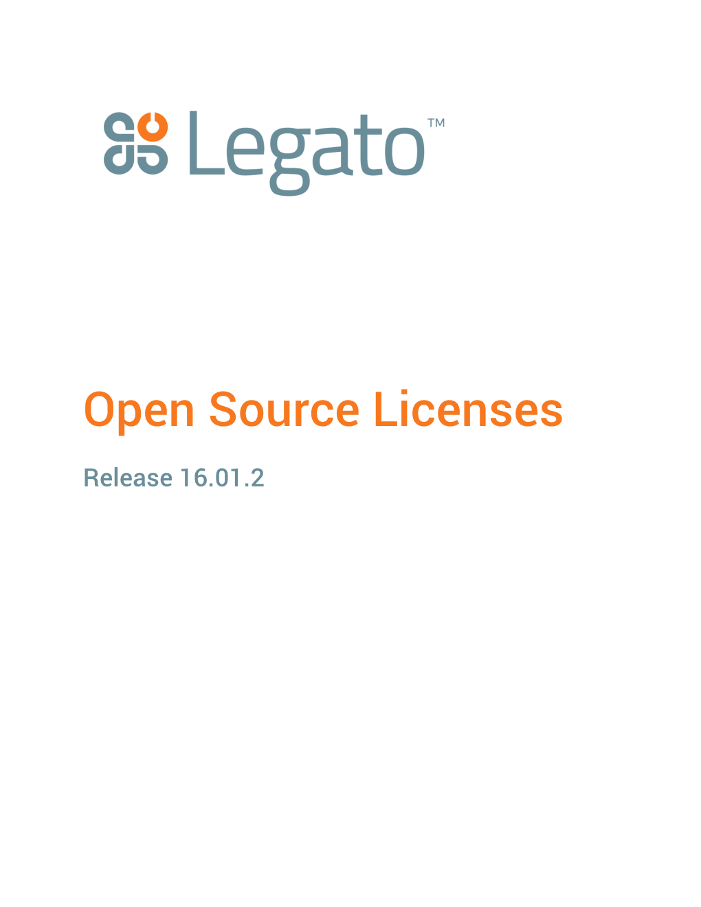 Legato Open Source Licenses Page I Open Source Packages - Framework