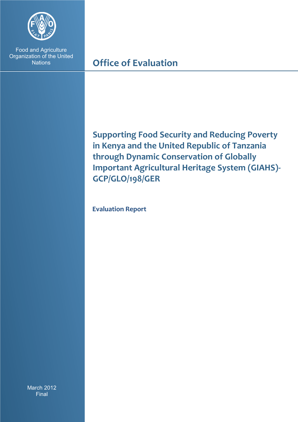 Supporting Food Security and Reducing Poverty in Kenya and The