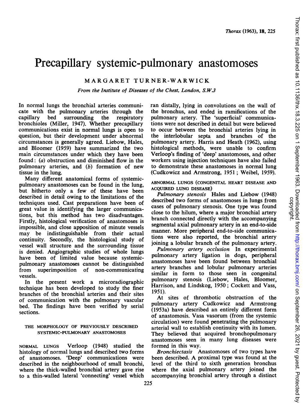 Precapillary Systemic-Pulmonary Anastomoses