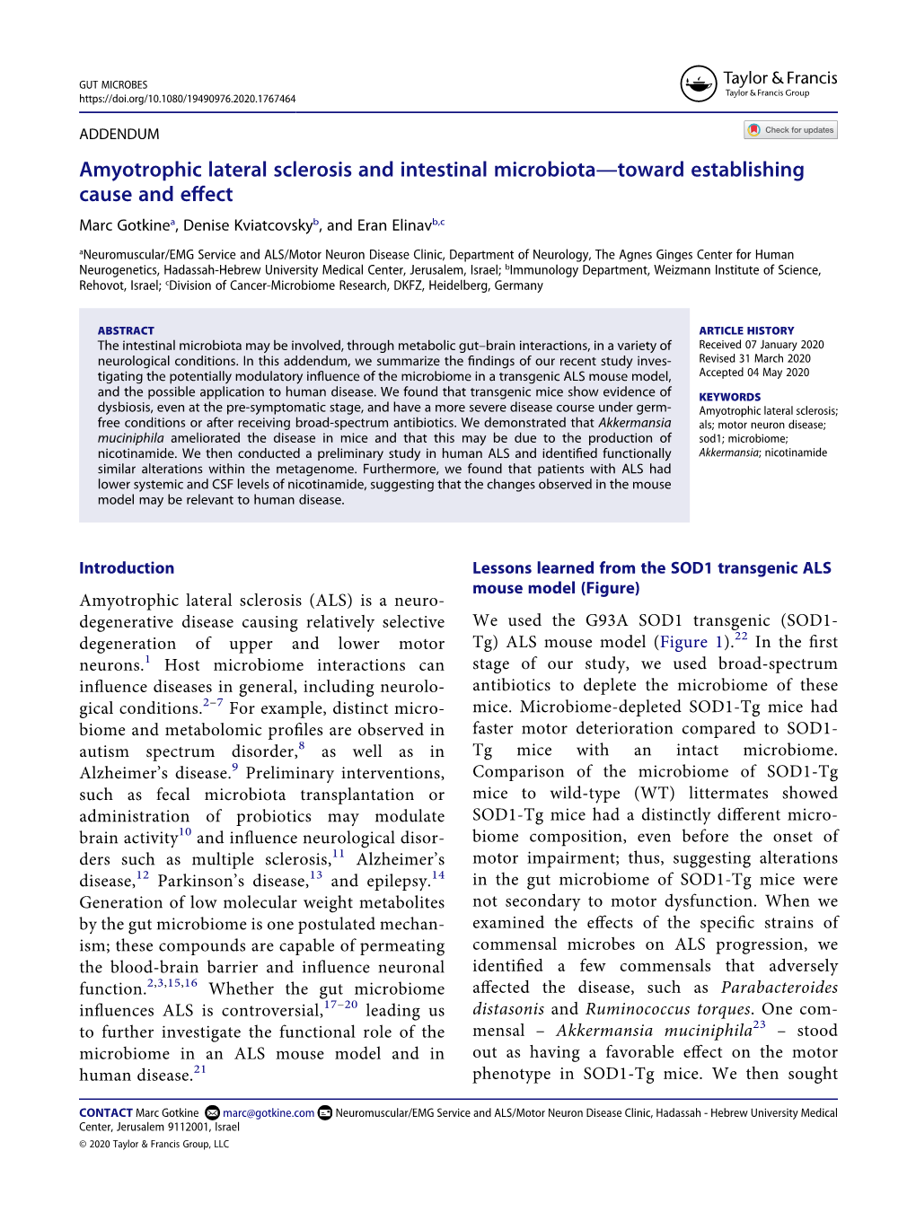 Amyotrophic Lateral Sclerosis And