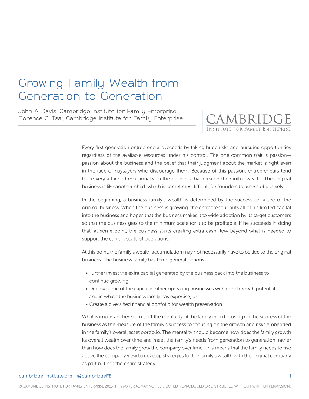 Cambridge Family Enterprise Group