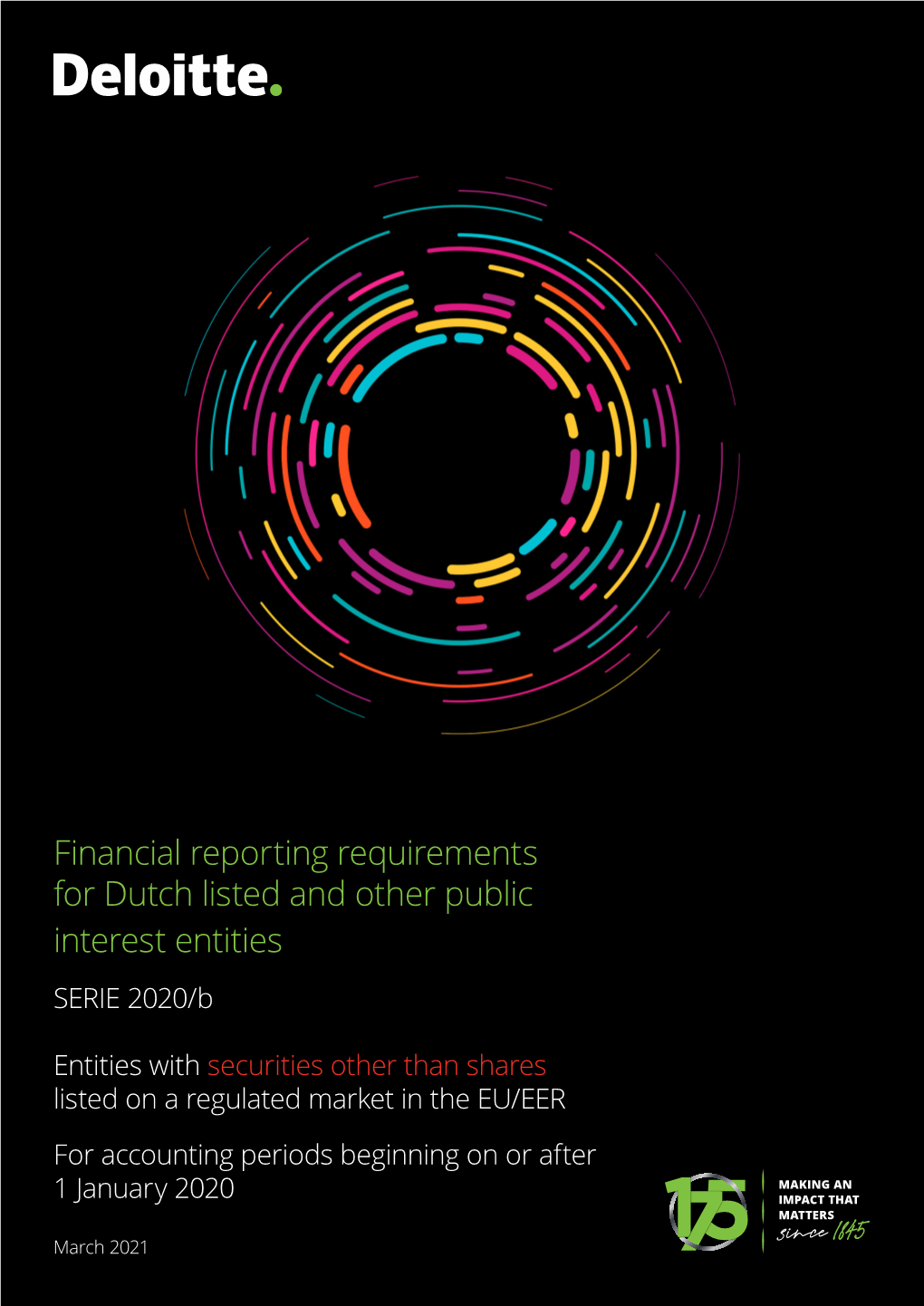 Financial Reporting Requirements for Dutch Listed and Other Public Interest Entities SERIE 2020/B
