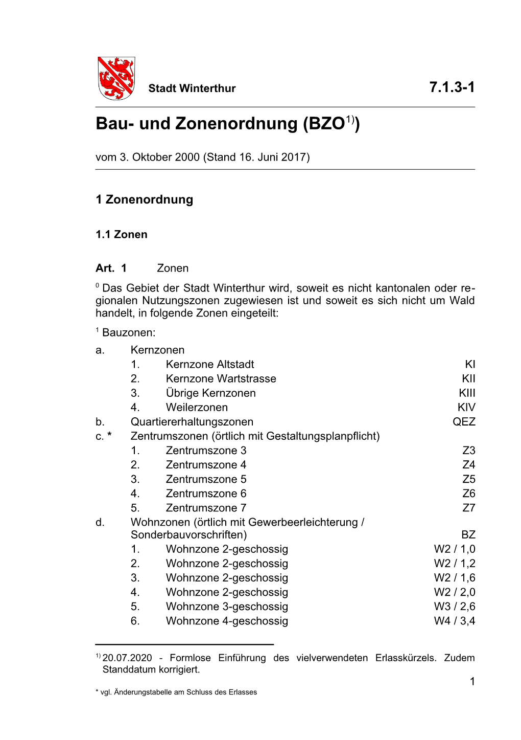 Bau- Und Zonenordnung (BZO)