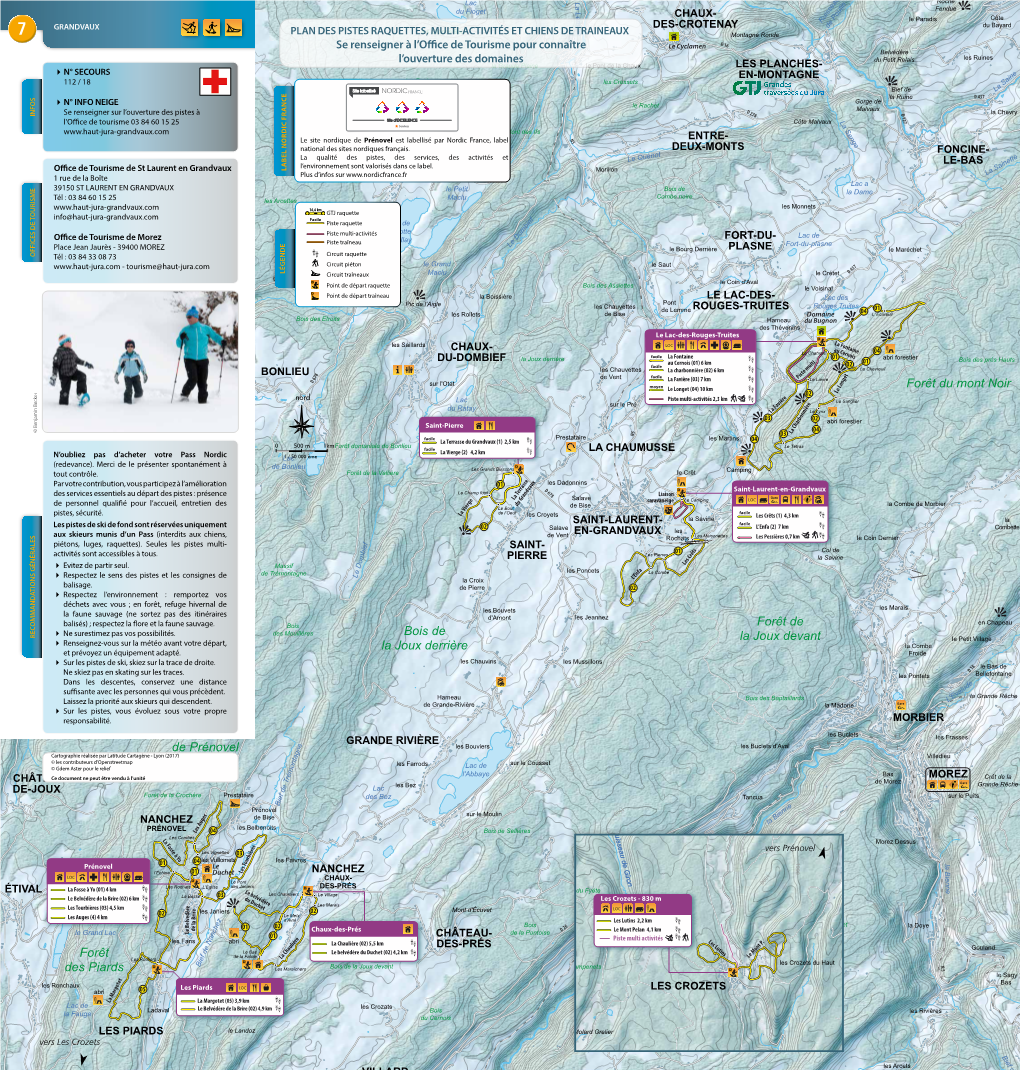 Plan Des Pistes Raquettes À Neige