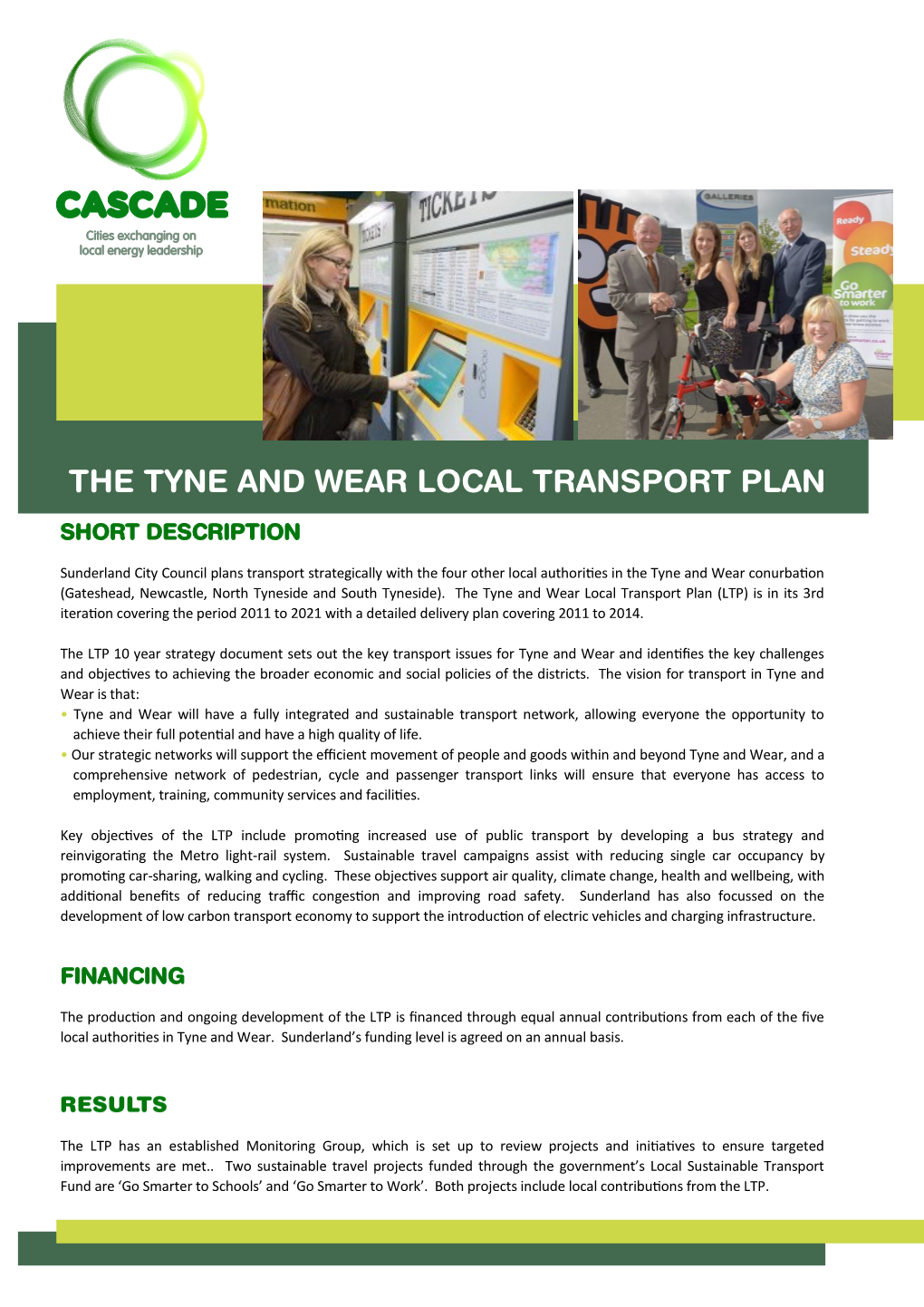 The Tyne and Wear Local Transport Plan