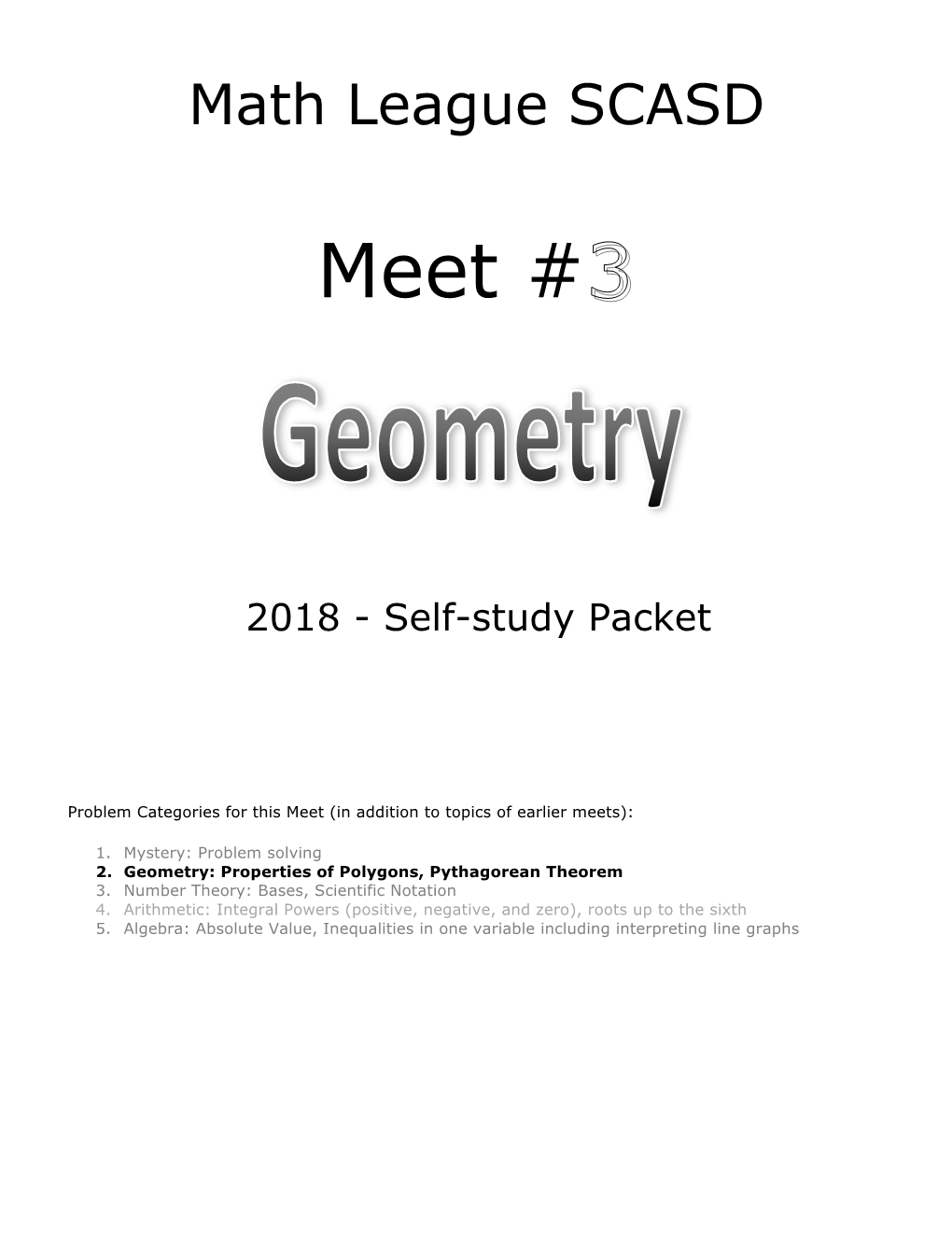 Geometry: Properties of Polygons, Pythagorean Theorem 3