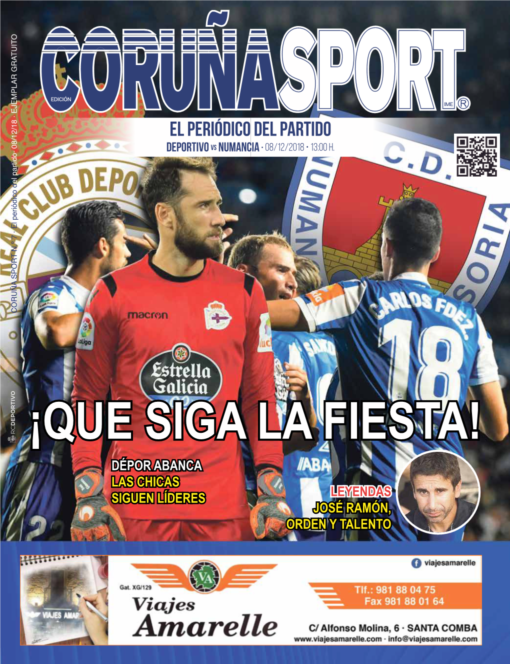 EL PERIÓDICO DEL PARTIDO DEPORTIVO VS Numancia · 08/12/2018 • 13:00 H