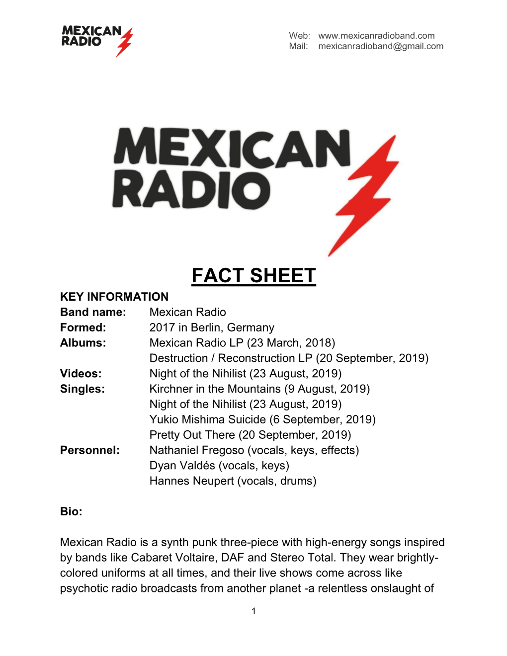 Mexican-Radio-Band-Info