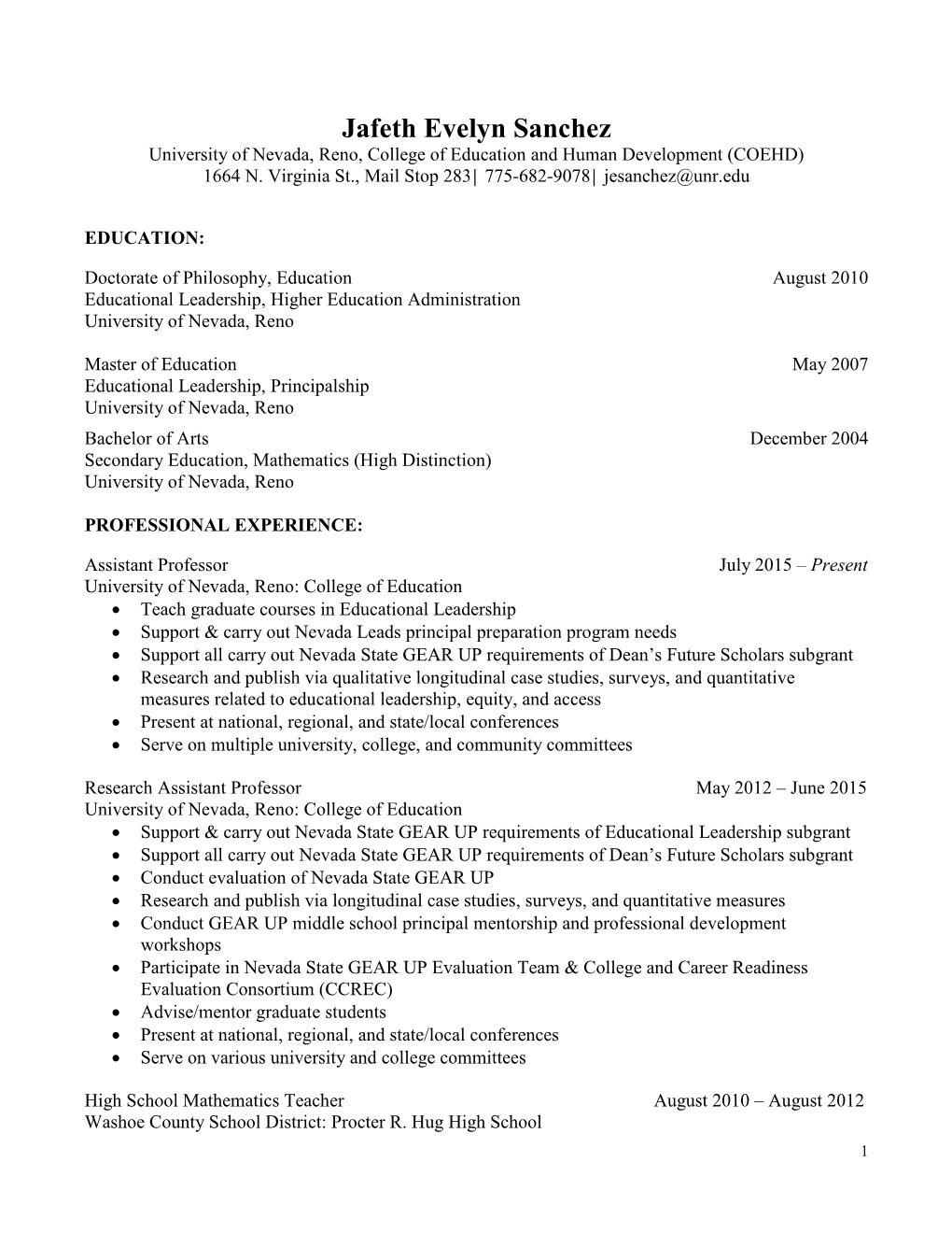 Jafeth E. Sanchez CV