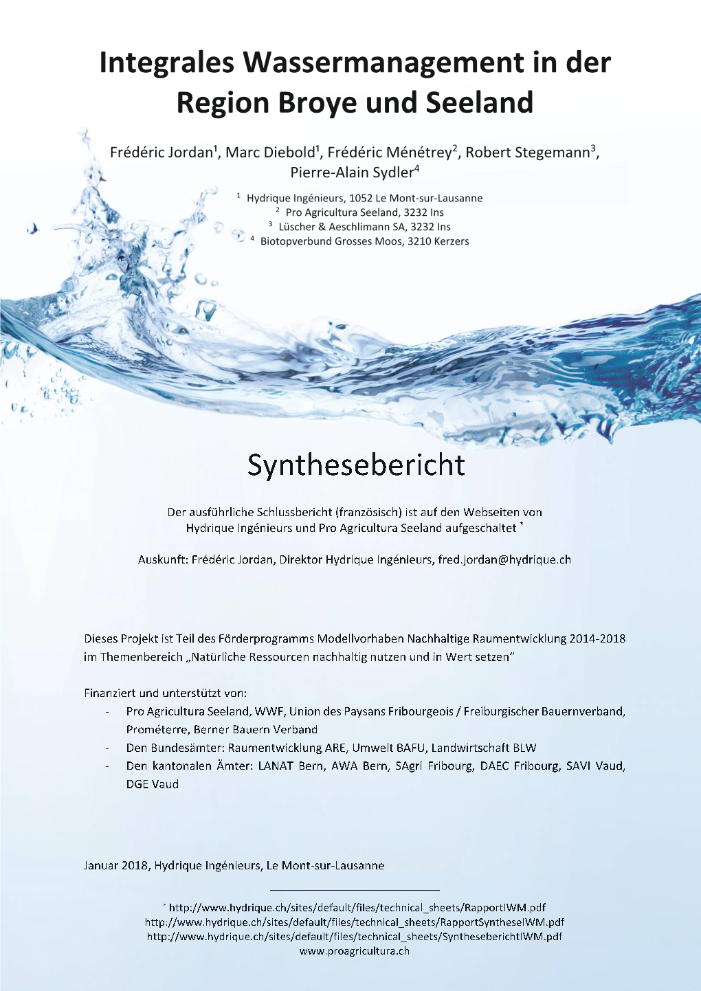 Integrales Wassermanagement in Der Region Broye Und Seeland
