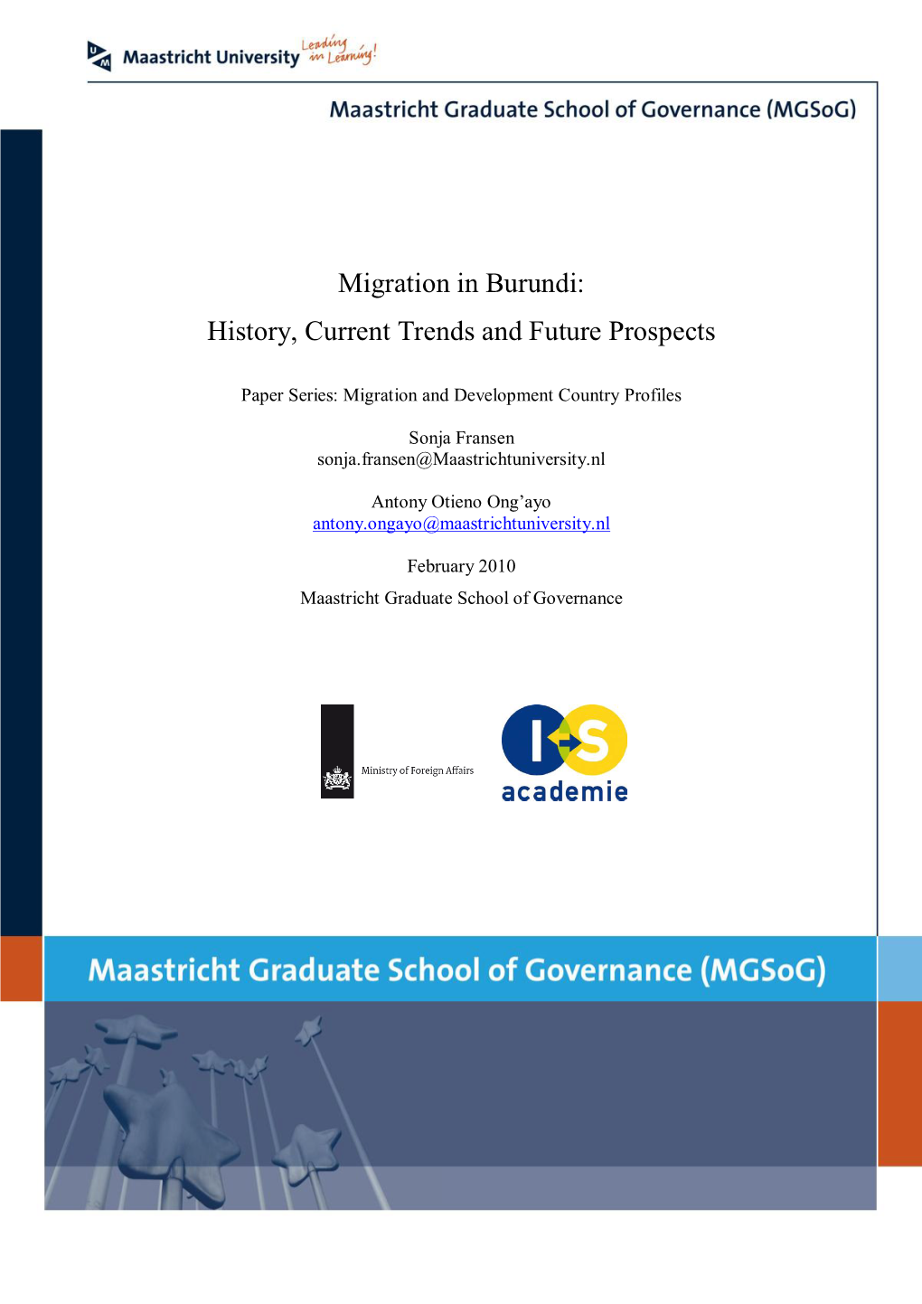Migration in Burundi: History, Current Trends and Future Prospects