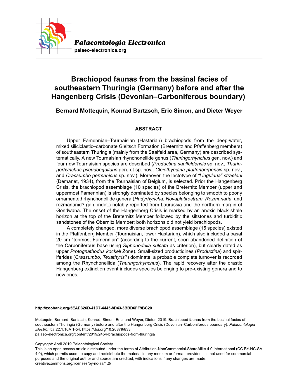 Before and After the Hangenberg Crisis (Devonian–Carboniferous Boundary)