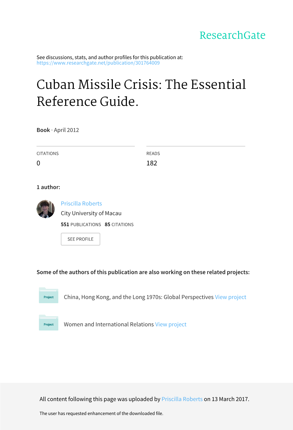 Cuban Missile Crisis: the Essential Reference Guide