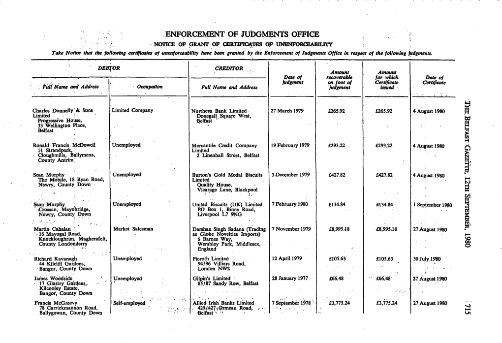 Enforcement of Judgments Office ';