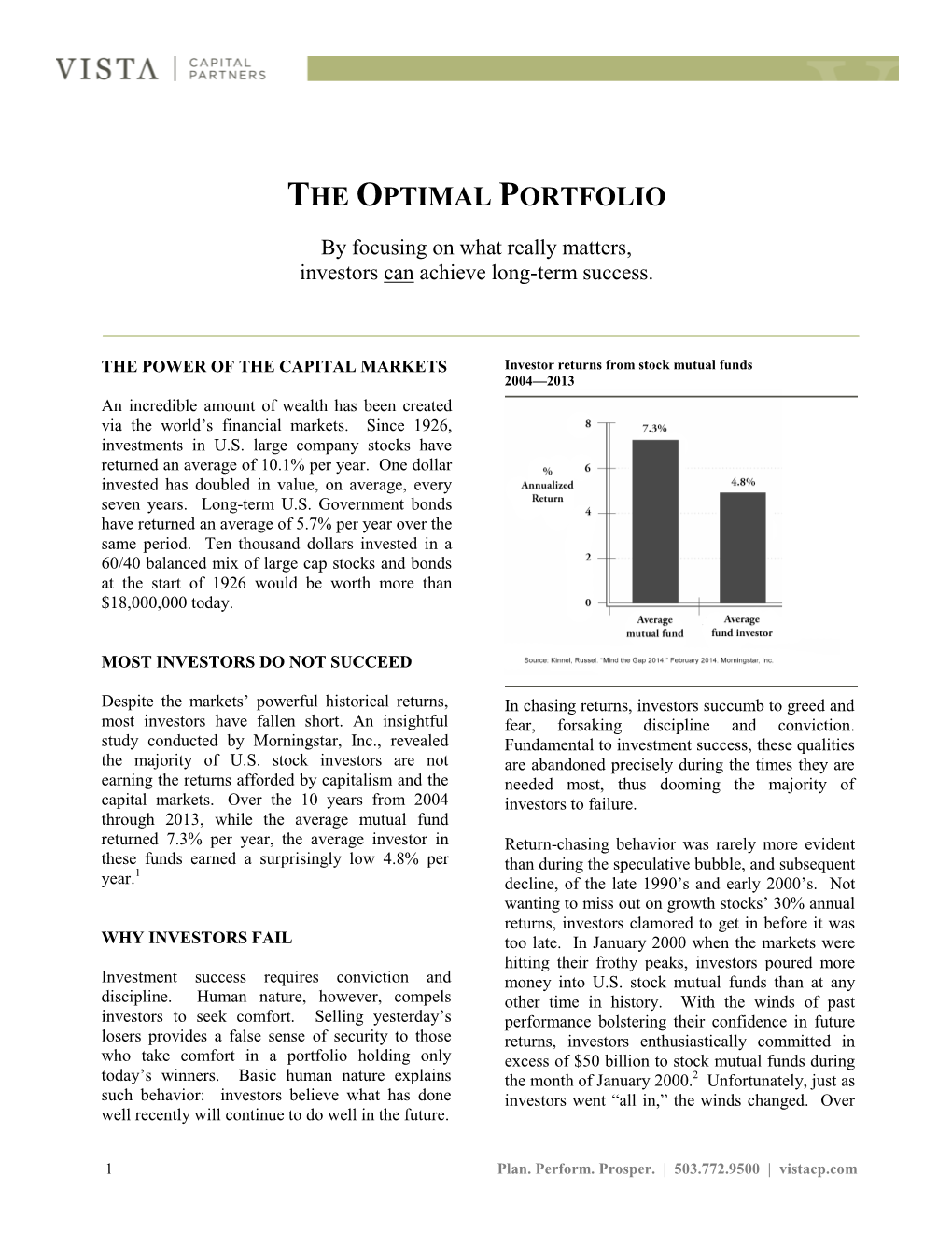 The Optimal Portfolio