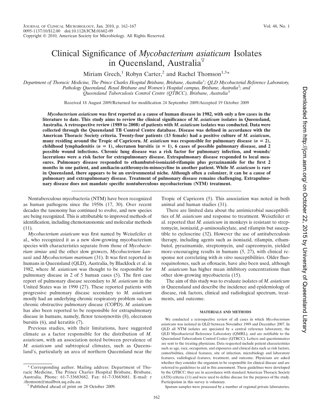 Clinical Significance of Mycobacterium